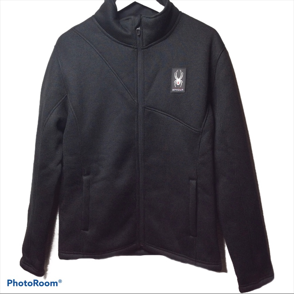 Spyder Mens S Polar Waffle Knit Zip-up Jacket
